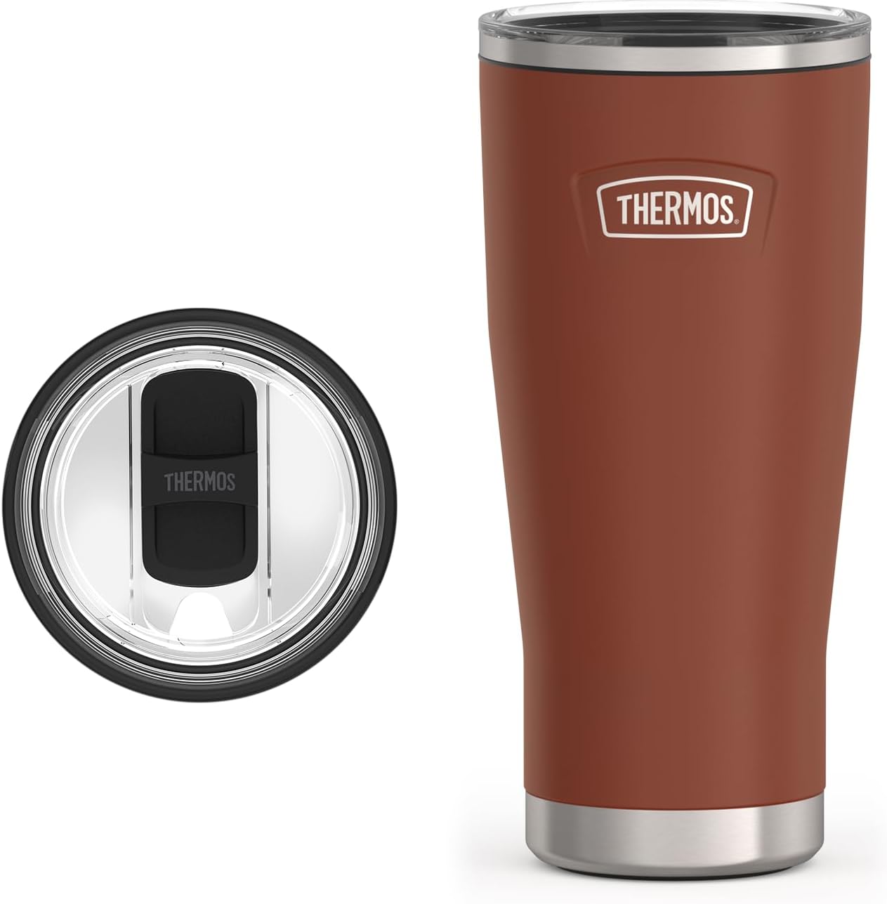 THERMOS ICON SERIES, Stainless Steel Tumbler with Slide Lock, 18 Ounce, Mystic Navy