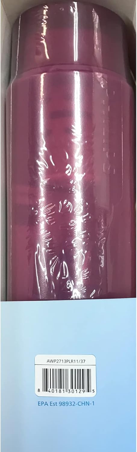 Philips Water GoZero Active BPA-Free Water Bottle with Fitness Tap Water Filter, Sport Squeeze Water Bottle, Lightweight, 24 oz with Fitness Filter, Plum