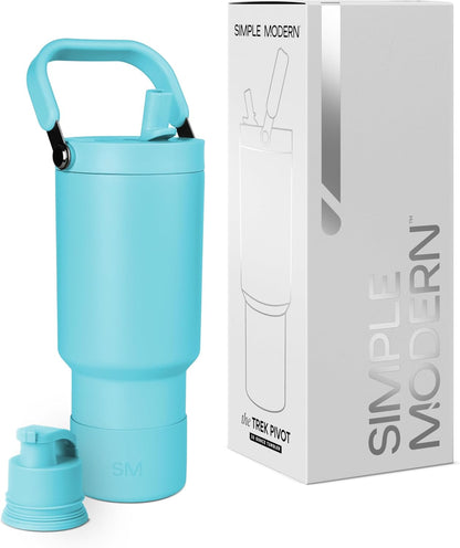 Simple Modern Trek Pivot | 40oz Flip Straw Tumbler with Handle | Water Bottle & Boot | Interchangeable Straw & Chug Lids | Insulated Stainless Steel Jug | Gym Sports Outdoors | Forest - Colors B