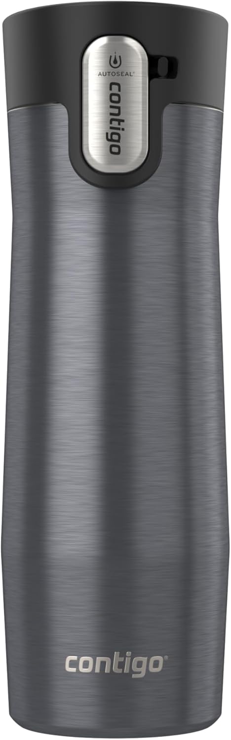 Contigo AUTOSEAL West Loop Vacuum-Insulated Stainless Steel Travel Mug with Easy-Clean Lid 12 oz Blueberry