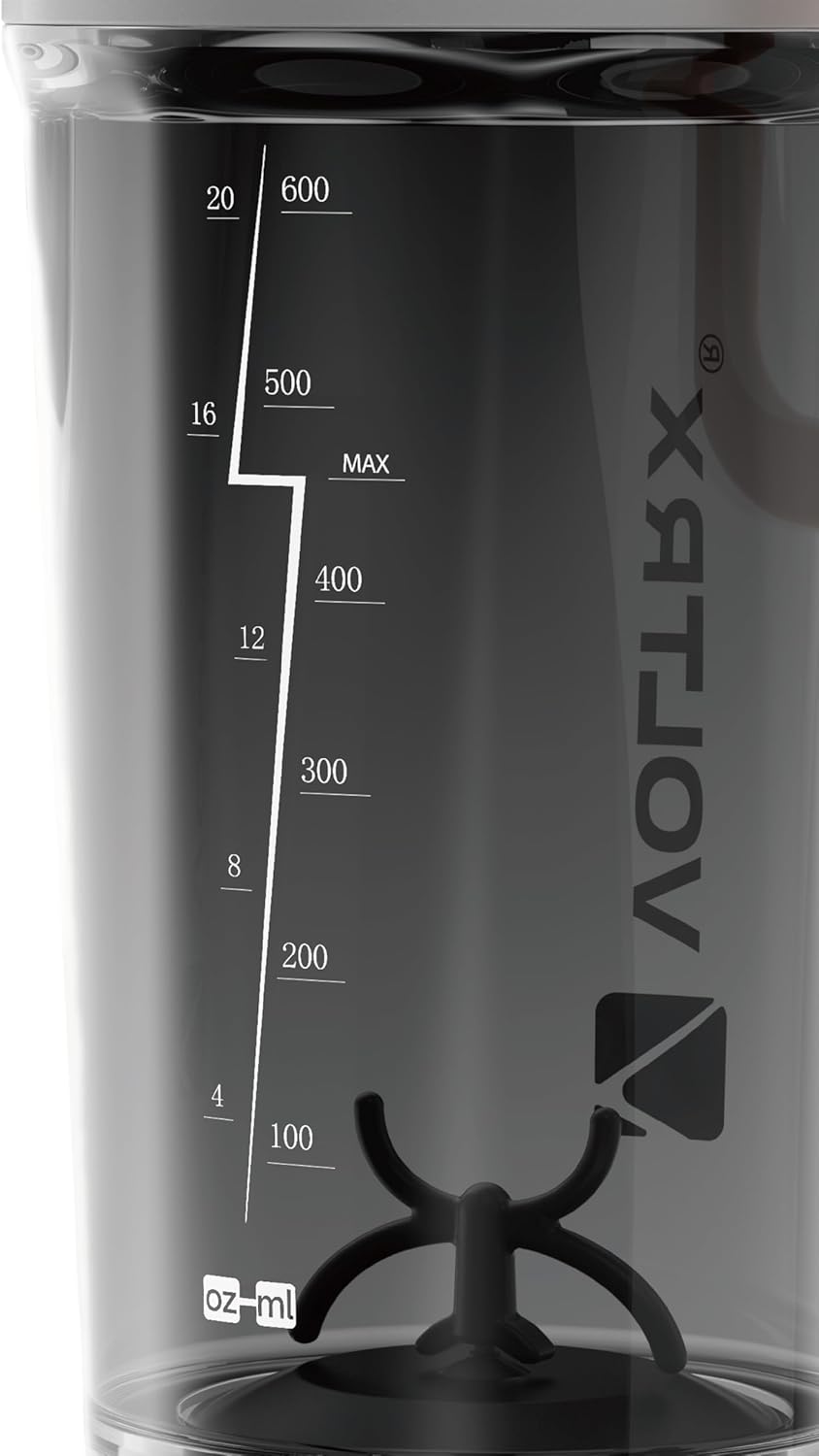 VOLTRX Electric Protein Shaker Bottle - USB Rechargeable Mixer Cup for Shakes and Meal Replacements, BPA-Free Tritan, 20oz