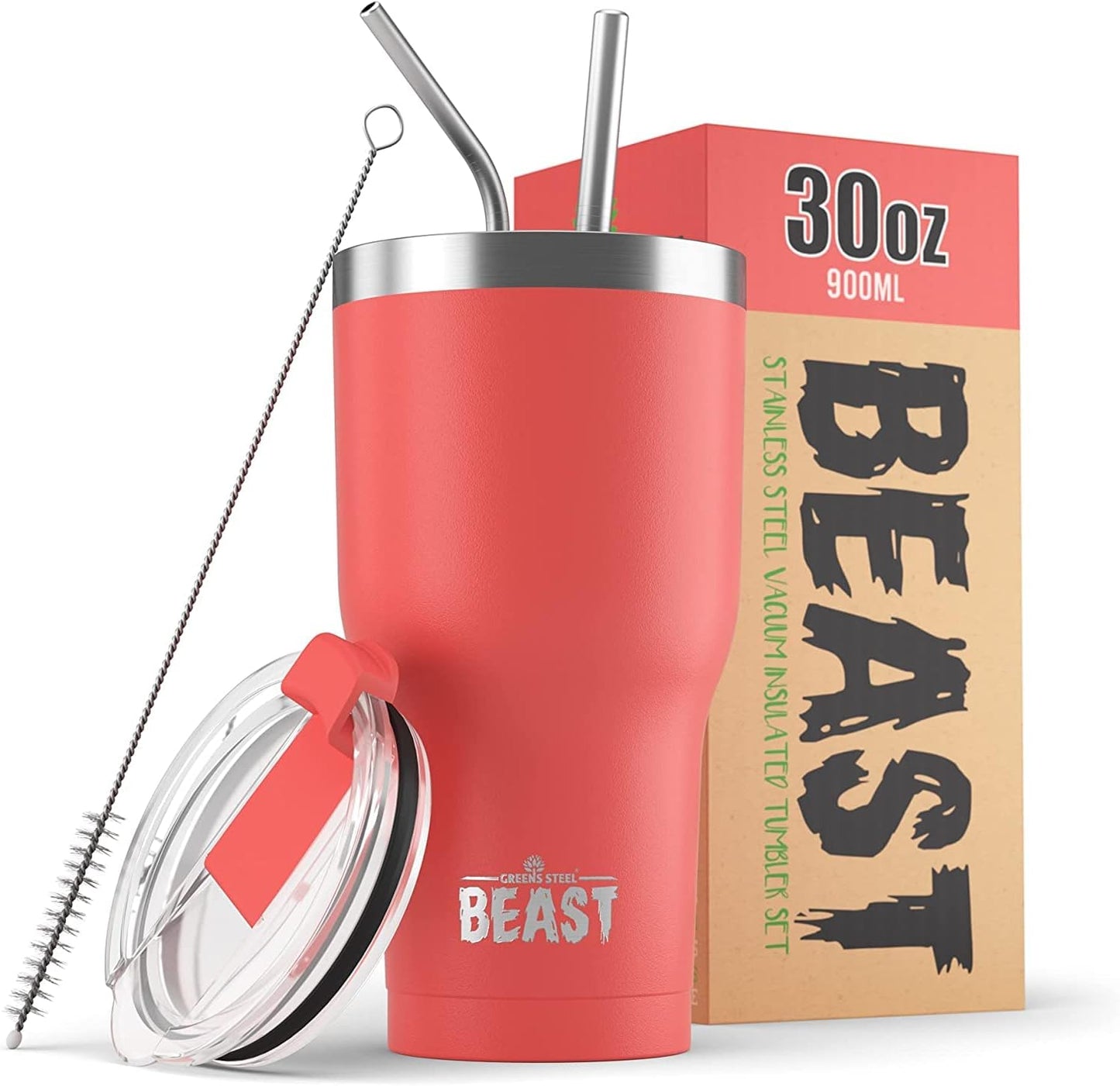 Beast 10 oz Tumbler Stainless Steel Vacuum Insulated Coffee Ice Cup Double Wall Travel Flask (Arctic White)