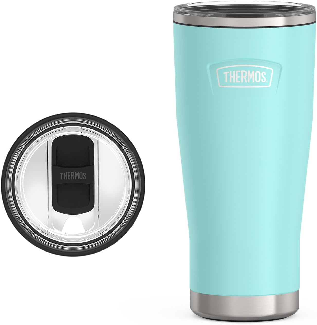THERMOS ICON SERIES, Stainless Steel Tumbler with Slide Lock, 18 Ounce, Mystic Navy