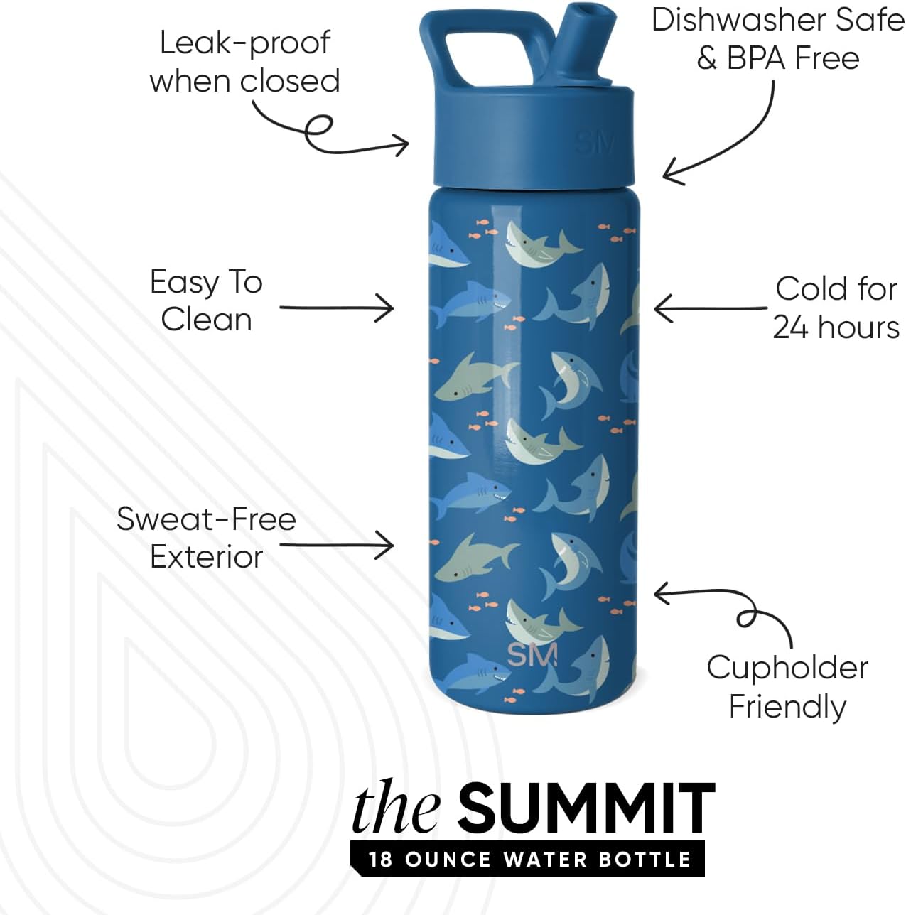 Simple Modern Kids Water Bottle with Straw Lid | 14oz Insulated Stainless Steel Kids Tumbler & Spill Proof Toddler Cup for School, Girls, Boys | Summit | Chloe Floral - Colors B