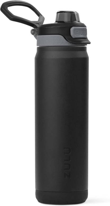 ZULU Powerfill Pro 32oz Stainless Steel Water Bottle with Quick Fill Lid, Triple Walled Vacuum Insulated Metal, Leak Proof Locking Lid, Sip and Chug, Reusable BPA Free, High Tide