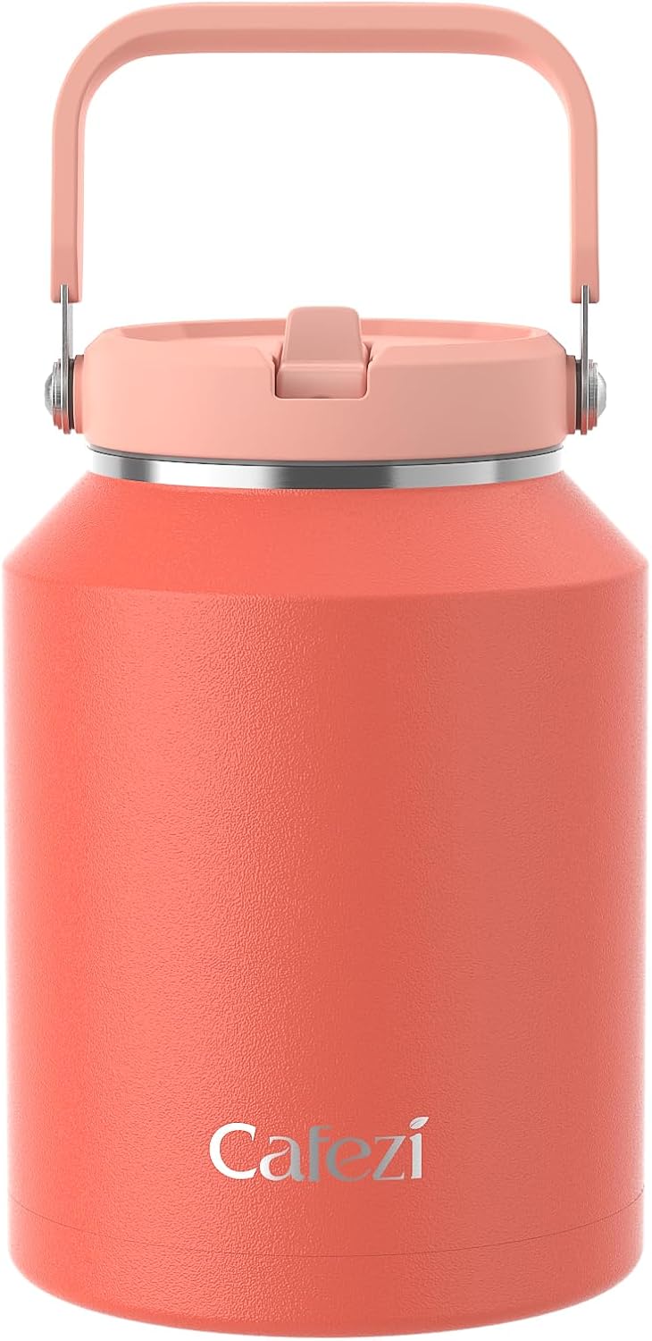 40 oz Insulated Tumbler with Top Handle and Flip Straw, Vacuum Insulated Stainless Steel Cup with Leak-Proof Lid, Sweat-Free, Fits Cup Holder, Keeps Ice Cold up to 30 Hours