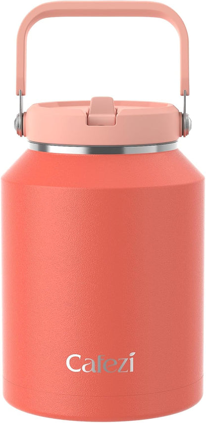 40 oz Insulated Tumbler with Top Handle and Flip Straw, Vacuum Insulated Stainless Steel Cup with Leak-Proof Lid, Sweat-Free, Fits Cup Holder, Keeps Ice Cold up to 30 Hours
