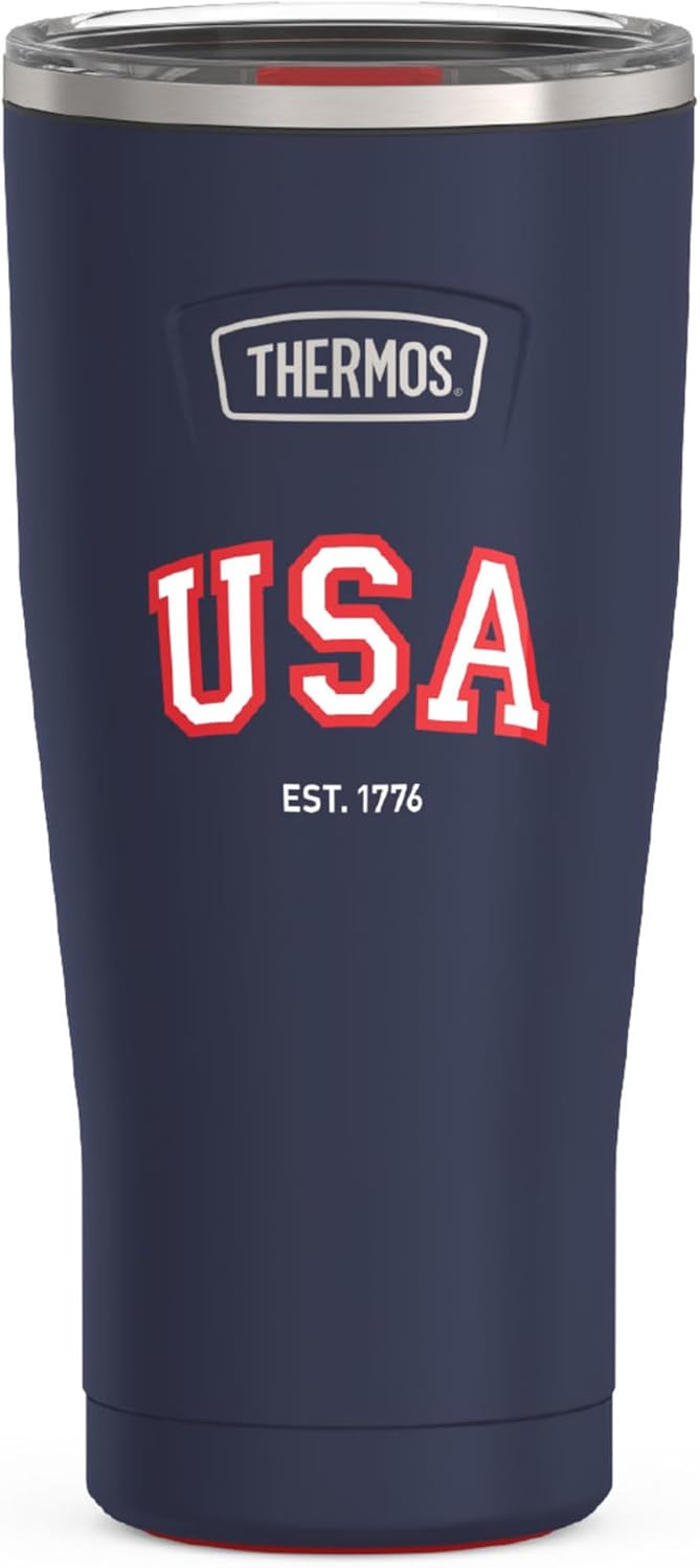 THERMOS ICON SERIES, Stainless Steel Tumbler with Slide Lock, 18 Ounce, Mystic Navy