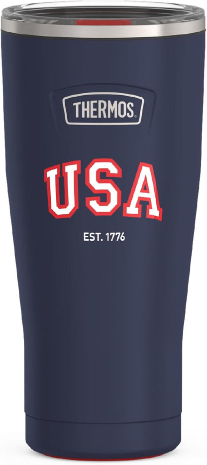 THERMOS ICON SERIES, Stainless Steel Tumbler with Slide Lock, 18 Ounce, Mystic Navy