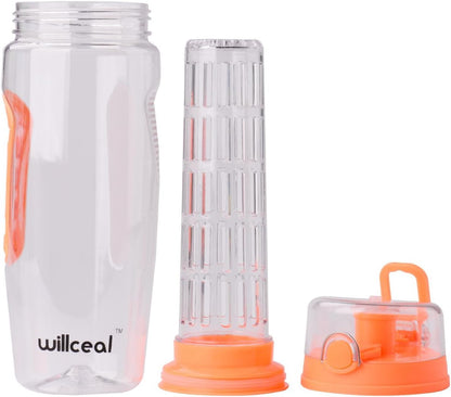 Fruit Infuser Water Bottle 32oz- Durable, Large - BPA Free Tritan, Flip Lid, Leak Proof Design - Sports, Camping