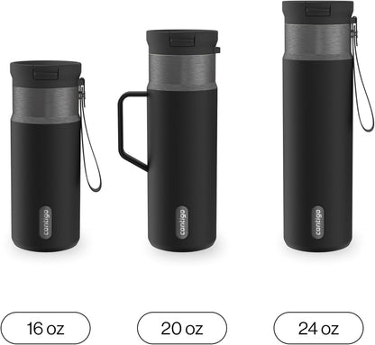 Contigo SnapSeal 30 oz Stainless Steel Vacuum-Insulated Tumbler with Handle & Reusable Straw, Leakproof AutoClose Lid, Cup Holder Friendly, BPA-Free & Lead-Free, Dishwasher Safe