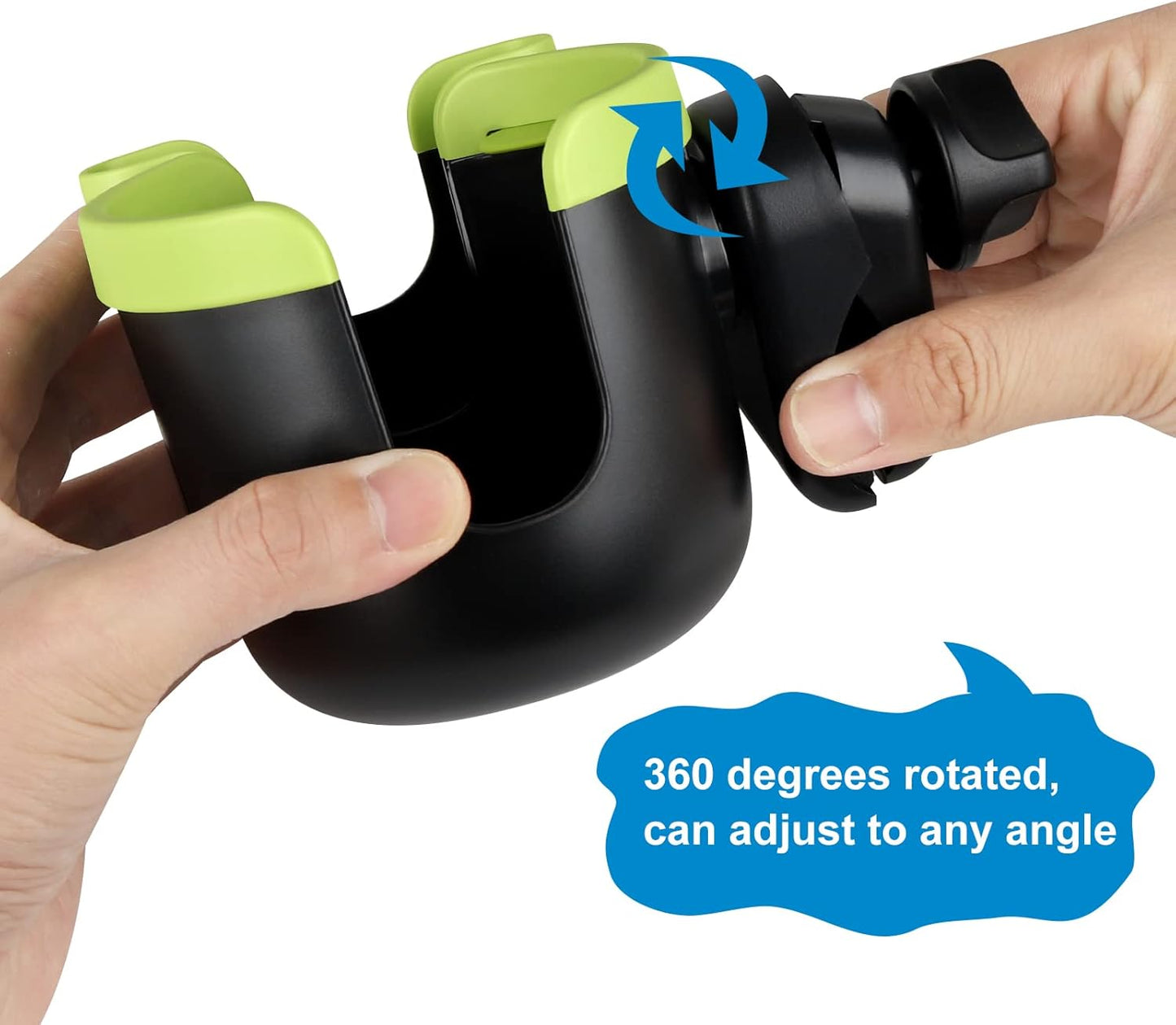 Accmor Stroller Cup Holder with Phone Holder, Bike Cup Holder, Universal Cup Holder for Uppababy Nuna Doona Strollers, 2-in-1 Cup Holder for Walker, Wheelchair, Scooter - Colors B