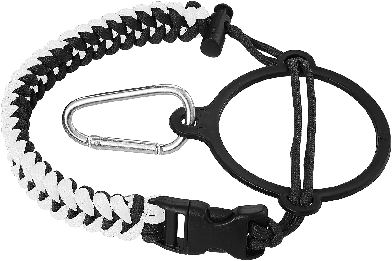 IRON °FLASK Paracord Handle - Fits Wide Mouth Water Bottles - Durable Carrier, Secure Accessories, Survival Strap Cord, Safety Ring, and Carabiner - Seven Core Paracord Bracelet