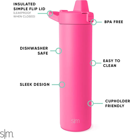 Simple Modern Filtered Water Bottle | Insulated Stainless-Steel Carbon Filter Travel Water Bottles | Reusable for Clean Drinking Water On The Go | 34oz, Sea Glass Sage