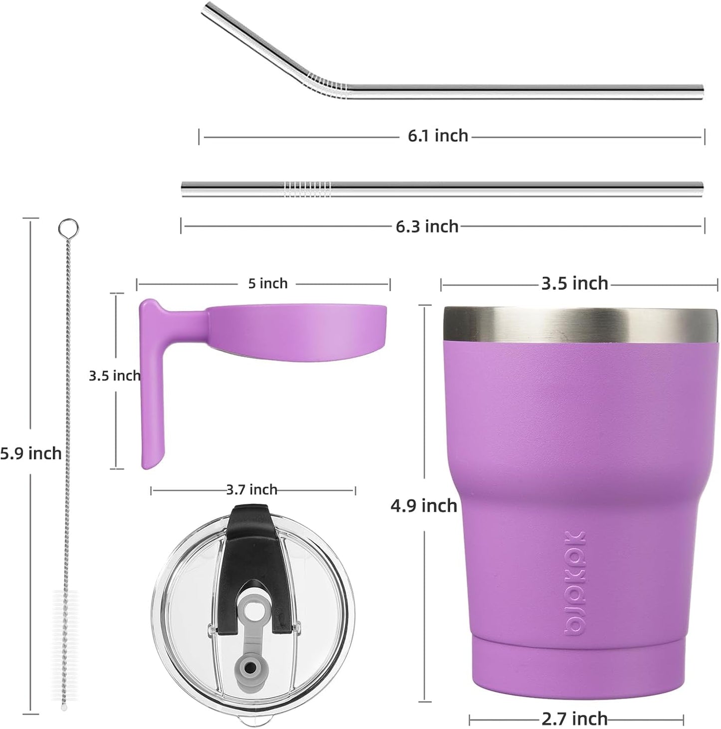 BJPKPK Tumbler With Handle And Straw Lid 40 oz Stainless Steel Insulated Coffee Tumbler Cups For Home, Office or Car,Turquoise