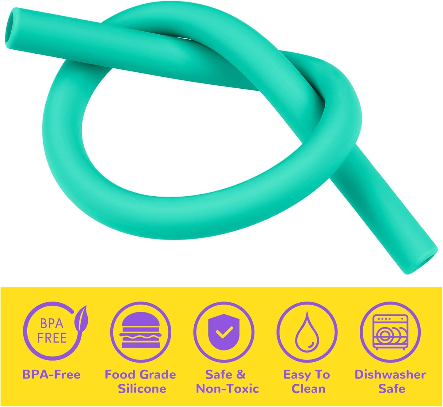 Tomorotec 15PCS Reusable Silicone Drinking Straws w/ 2 Brushes, Fit for Stanley Tumbler 40oz 30oz 20oz, 12" Long Customizable for Various Drinkware, Dishwasher Safe, BPA-Free, Safe for Teeth (Macaron)