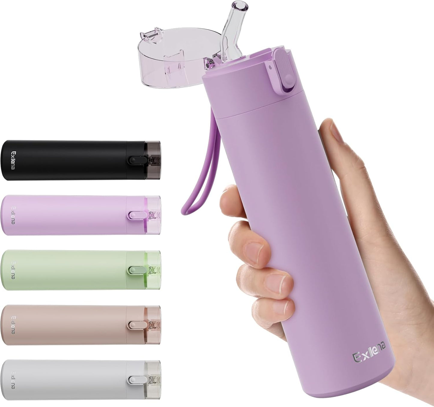 5oz Small Water Bottles with Straw, Mini Water Bottle with One-Hand Open Design, Leak-Proof Locking Lid for Hot&Cold Drinks, Small Travel Water Bottle - 100% Leakproof for School, Travel...(Mint)