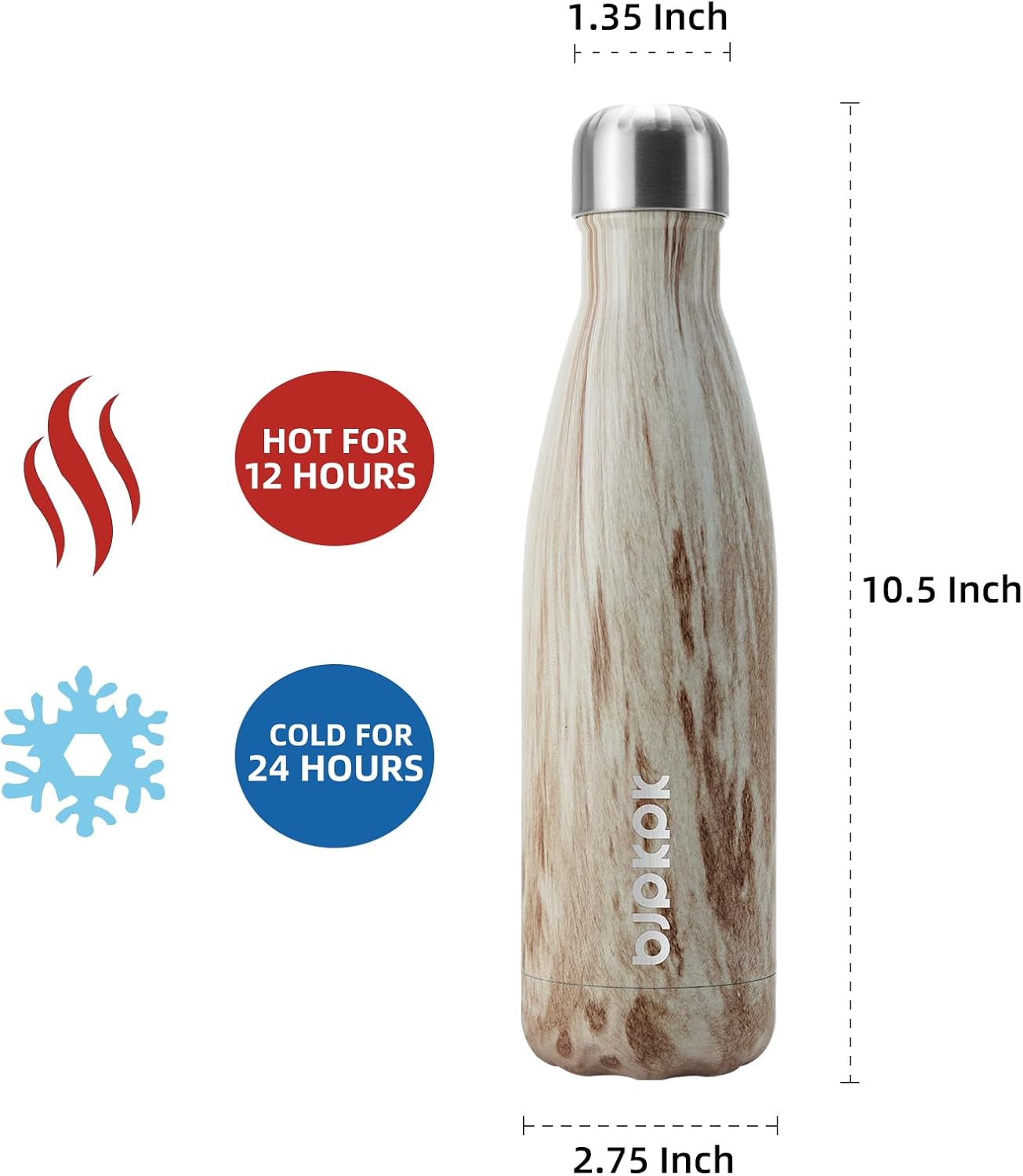 BJPKPK Insulated Water Bottle 12oz Small Stainless Steel Water Bottles Reusable Metal Thermal Keep Cold and Hot,Dreamy Purple - Colors B