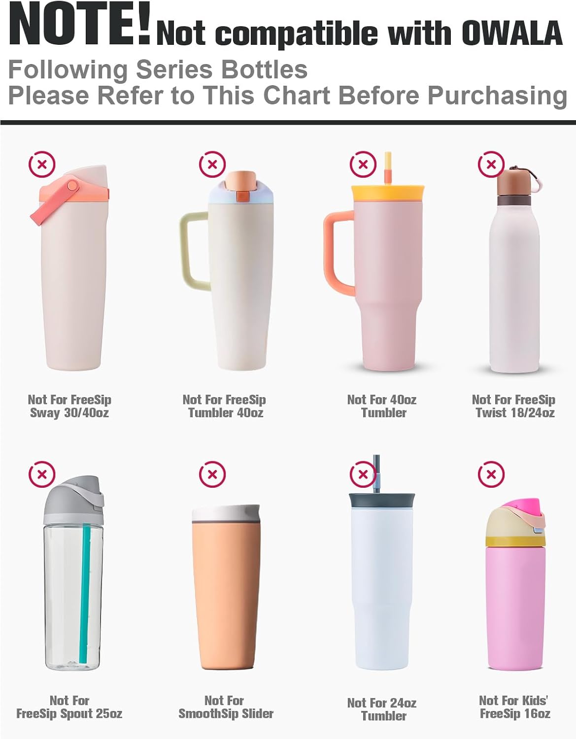 Mity rain 2PCS Silicone Boot for Owala Water Bottle 24 oz 32 oz, Anti-Slip Protective Sleeve Bottom Bumper Protector for FreeSip Stainless Steel Water Bottles Accessories