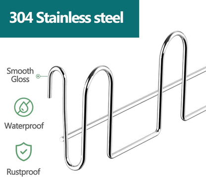 12 Inch Stainless Steel Cup Drying Rack with 4 Hooks, Kitchen Mug Holder Organizer for Glasses, Baby Bottles, Travel Mugs, Dishwasher Safe Kitchen Drainage Basket
