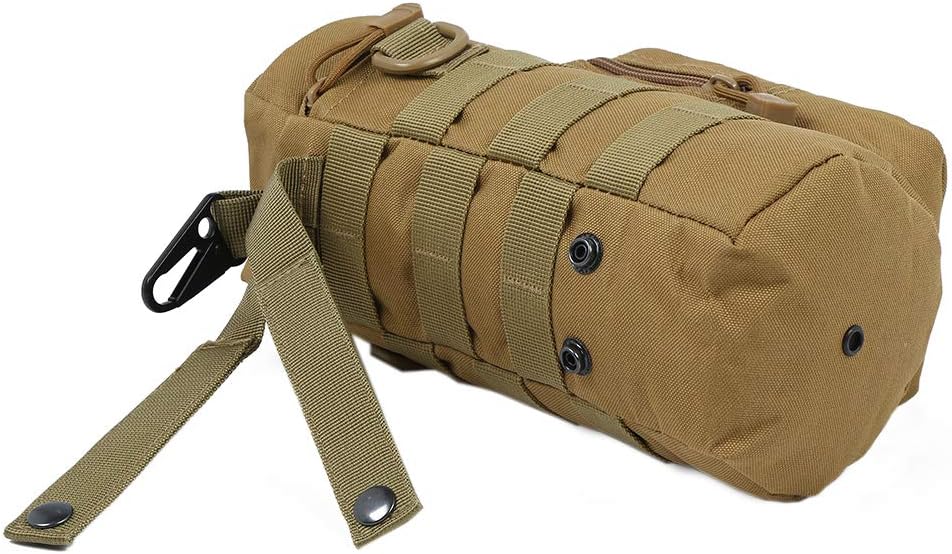 Molle Water Bottle Holder, Tactical Water Bottle Pouches for Backpack with D-Ring Hook