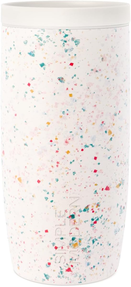 Simple Modern Travel Coffee Mug Tumbler with 360° Lid | Ceramic-Lined Insulated Stainless Steel Cold Brew Iced Coffee Cup | Gifts for Women Men Her Him | Voyager Signature | 16oz | Sea Glass Sage