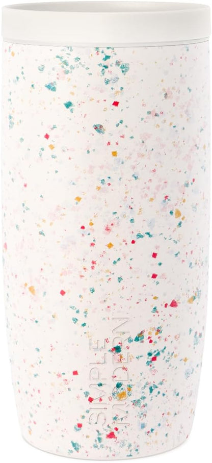 Simple Modern Travel Coffee Mug Tumbler with 360° Lid | Ceramic-Lined Insulated Stainless Steel Cold Brew Iced Coffee Cup | Gifts for Women Men Her Him | Voyager Signature | 16oz | Sea Glass Sage