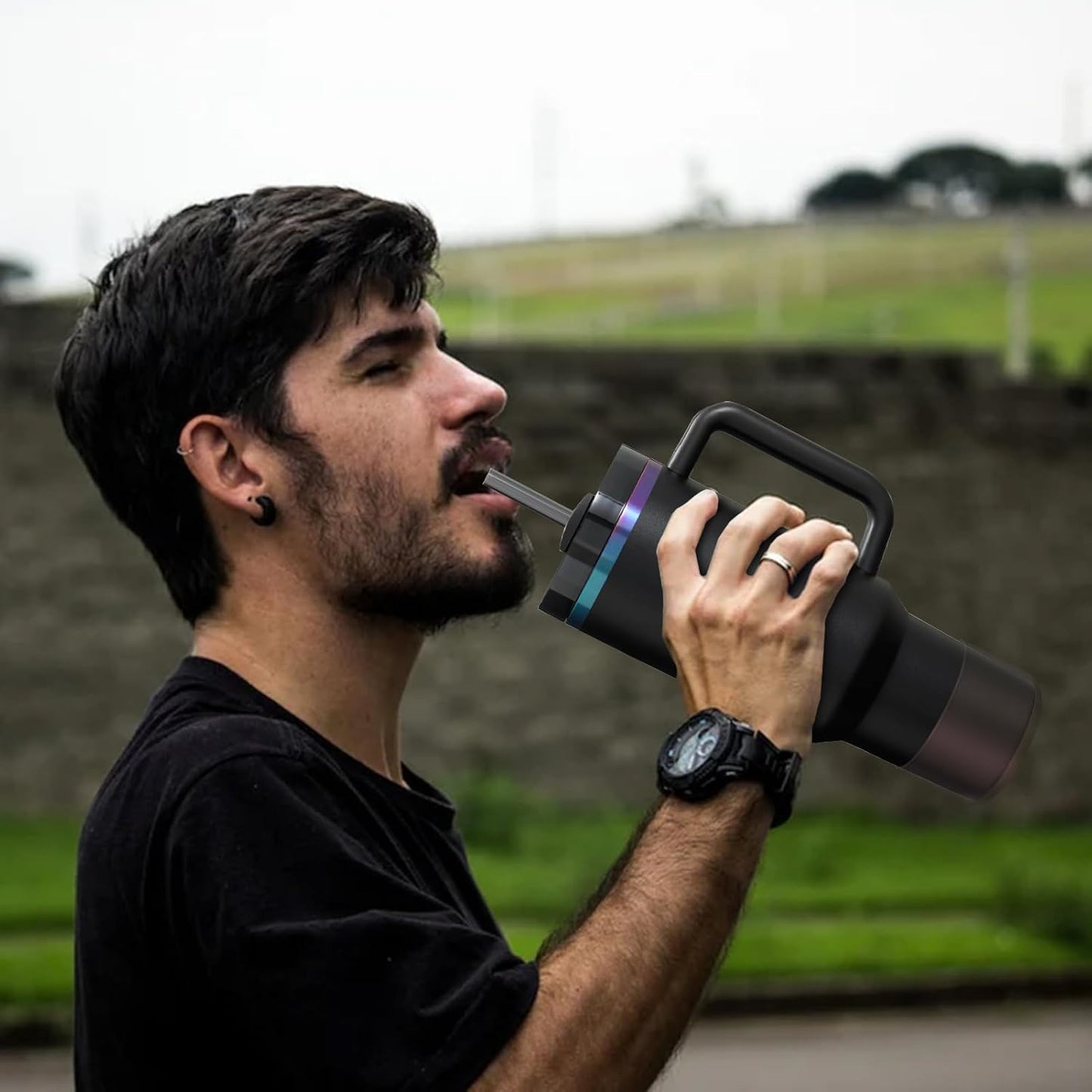 Chameleon Silicone Water Bottle Boot, Compatible with Stanley & Hydro Flask Tumbler 2.8-2.95in Bottom Anti-Slip Protector Rubber Sleeve