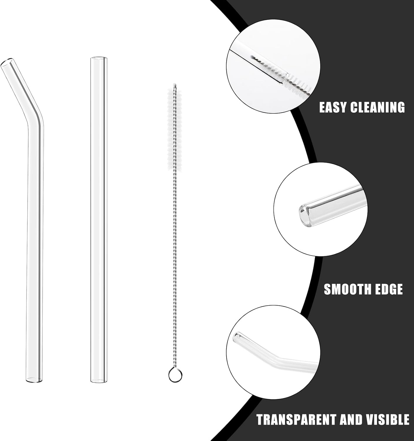 Lazycorner 16 Pcs Metal Straw Reusable 8.5" 10.5" 6mm Stainless Steel Straws for Tumblers 20oz-32oz, Rainbow Drinking Straws with Silicone Tips, 4 Straw Cleaner Brush, 1 Travel Case