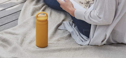 KINTO 21091 Day-off Tumbler, 16.9 fl oz (500 ml), White, Double Wall Vacuum Construction, Hot and Cold Insulation, Water Bottle
