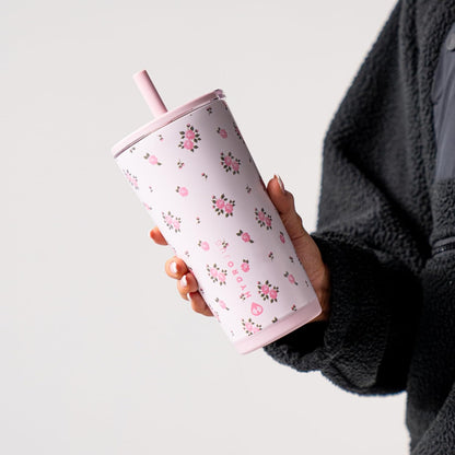 HydroJug Everyday Tumbler 20 oz – Ceramic-Lined Insulated Tumbler with Straw and Soft-Touch Lid, Cup Holder Friendly, Double-Wall Vacuum Insulation, Reusable Travel Cup – Rodeo