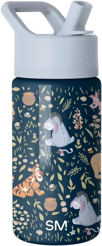 Simple Modern Disney Minnie Mouse Kids Water Bottle with Straw Lid | 14oz Insulated Stainless Steel Kids Tumbler & Spill Proof Toddler Cup for School, Girls, Boys | Summit | Minnie Mouse Fun - Colors A