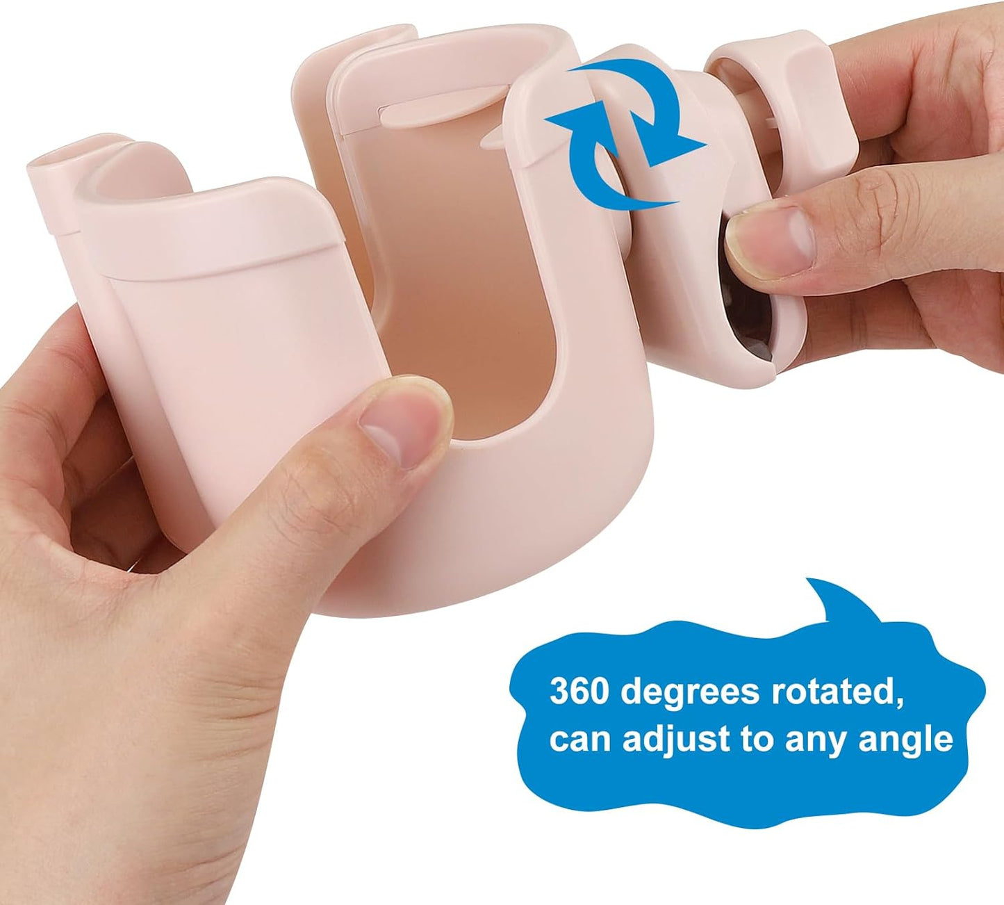 Accmor Stroller Cup Holder with Phone Holder, Bike Cup Holder, Universal Cup Holder for Uppababy Nuna Doona Strollers, 2-in-1 Cup Holder for Walker, Wheelchair, Scooter - Colors A