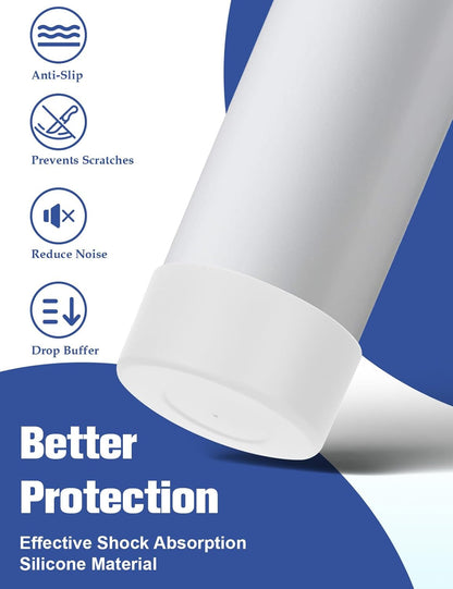 Mity rain 2PCS Silicone Boot for Owala Water Bottle 24 oz 32 oz, Anti-Slip Protective Sleeve Bottom Bumper Protector for FreeSip Stainless Steel Water Bottles Accessories