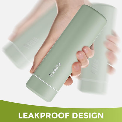 【Upgraded】Exllena Small Insulated Water Bottle 12 oz/350ml– Mini Insulated Water Bottle for Hot & Cold Drinks, Perfect Small Water Bottle for Travel, Purse...(Greyish Blue)