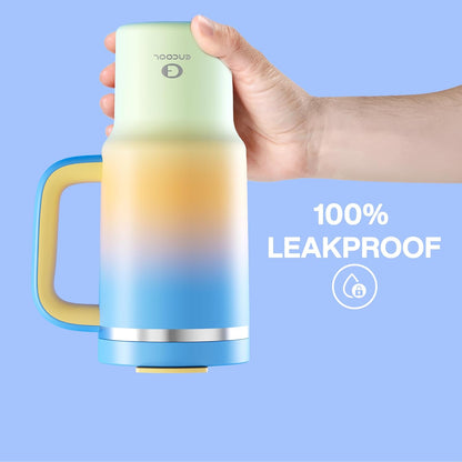 40 oz Tumbler with Handle and Straw: Stainless Steel Insulated Tumbler Keeps Cold for 24 Hours, Leakproof Travel Cup Fits in Cup Holder and BPA-Free, Cotton Candy