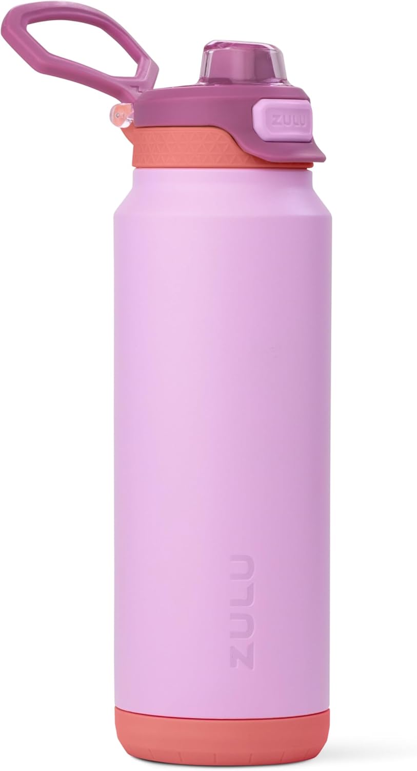 ZULU Powerfill Pro 32oz Stainless Steel Water Bottle with Quick Fill Lid, Triple Walled Vacuum Insulated Metal, Leak Proof Locking Lid, Sip and Chug, Reusable BPA Free, High Tide