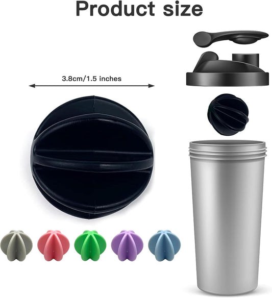 Shaker Balls 6 Pcs Protein Shaker Ball Plastic Ball Replacement Shaker Ball for Shaker,Drinking Bottle Cup, Colorful Whisk Shaker Balls for Protein Shaker Bottle (Diameter：1.5inch)