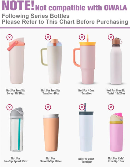 Mity rain 2PCS Silicone Boot for Owala Water Bottle 24 oz 32 oz, Anti-Slip Protective Sleeve Bottom Bumper Protector for FreeSip Stainless Steel Water Bottles Accessories