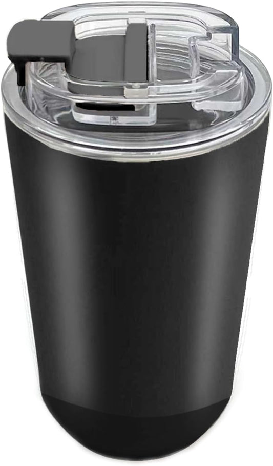 DEQIANG Travel Coffee Cup, Coffee Cup Travel with Lid, Insulated Coffee Mug for Hot & Cold Beverages, Great Gift Choice for Coffee Lovers, Office Workers, Hikers & Commuters (Black, 8.5 oz)