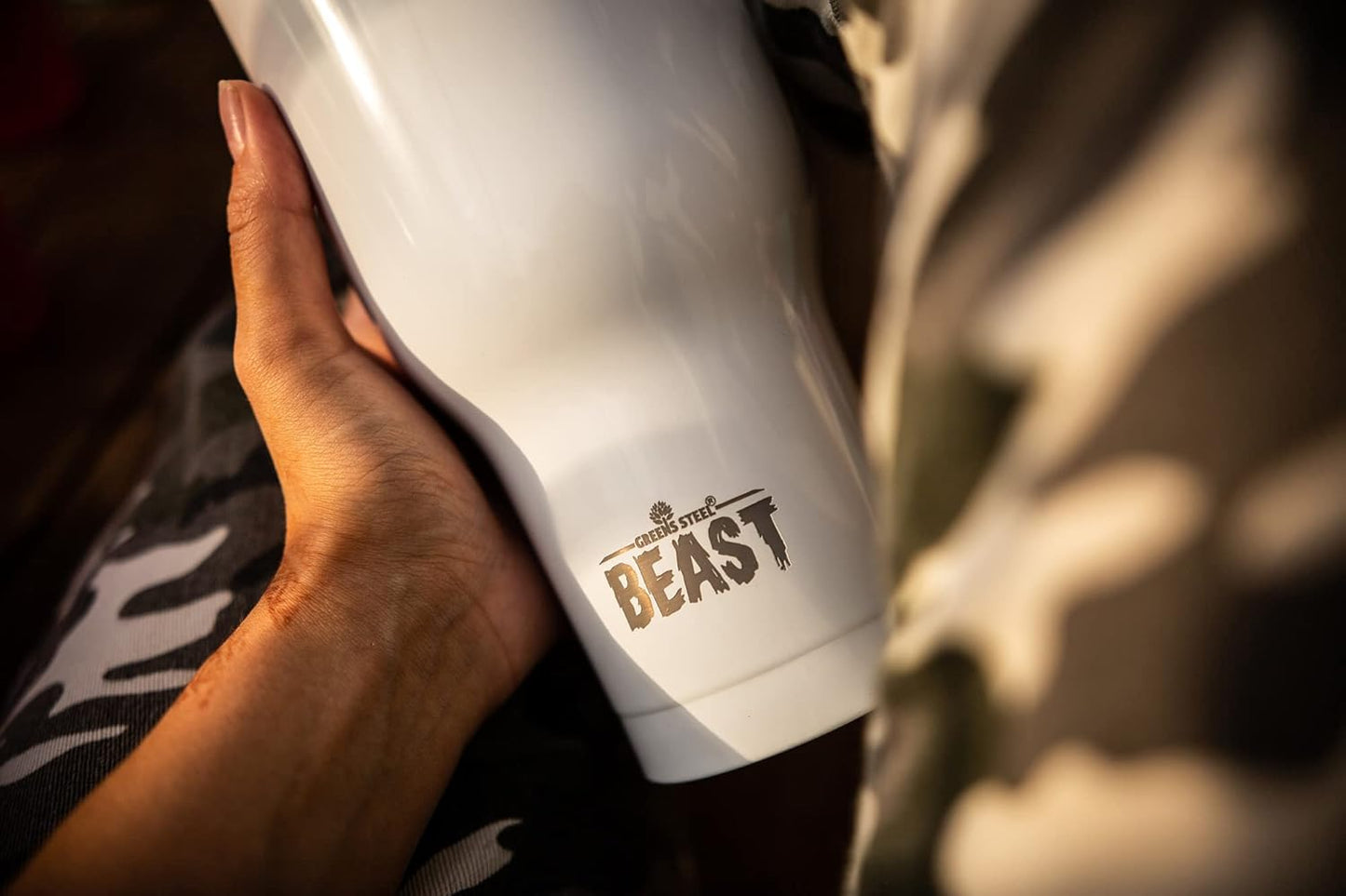 Beast 10 oz Tumbler Stainless Steel Vacuum Insulated Coffee Ice Cup Double Wall Travel Flask (Arctic White)