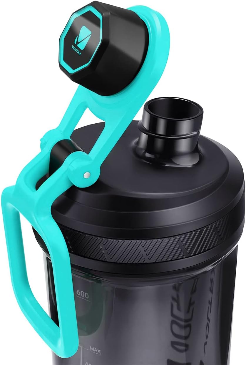 VOLTRX Electric Protein Shaker Bottle - USB Rechargeable Mixer Cup for Shakes and Meal Replacements, BPA-Free Tritan, 20oz