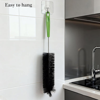 17 Inches Extra Long Handle Bottle Cleaning Brush for Narrow Neck Wine, Beer Bottle, Sport Bottles, Baby Bottles, deep Cups, Vase, Thermos, Glass, Pipes, Kitchen Sinks, Flask, and Hummingbird Feeders