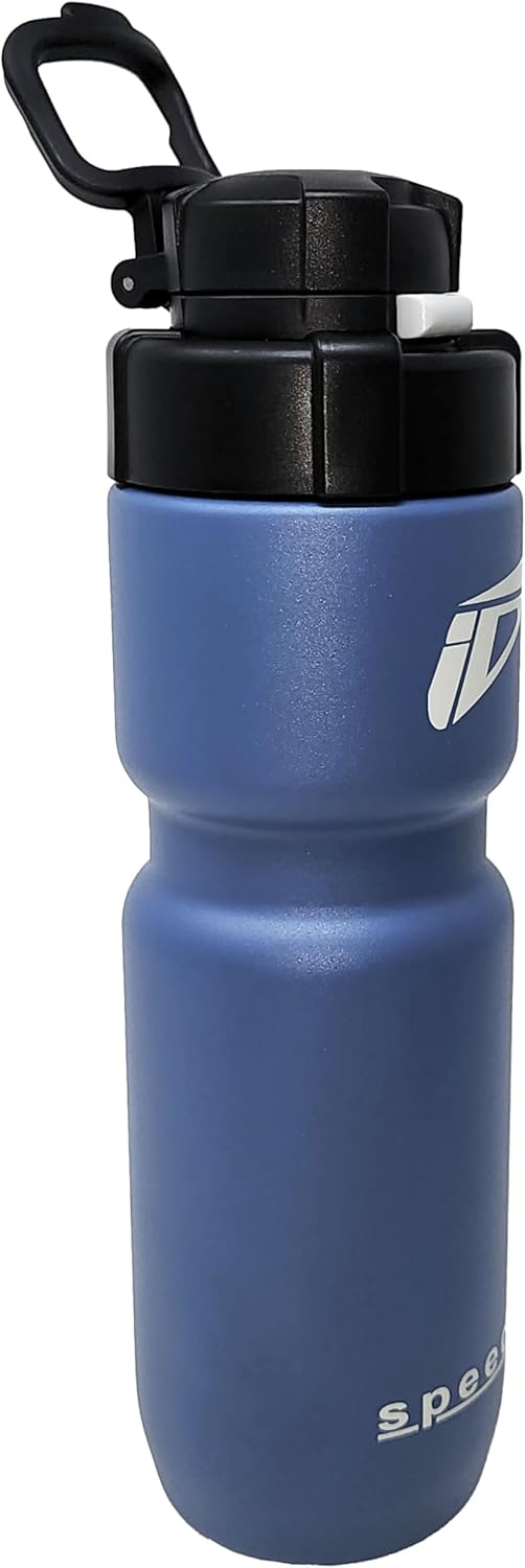 Speedfil Speedflask 21oz. Vacuum Insulated Stainless Steel Cycling Sports Water Bottle with NEW Bounce Back Lid 2.0 (Silver)