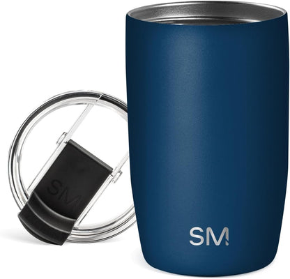Simple Modern Voyager Tumbler with Flip Lid | Travel Coffee Mug | Insulated Stainless Steel Cold Brew Iced or Hot Coffee Cup | Gifts for Women Men Her Him | 16oz, Almond Birch