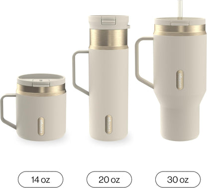 Contigo SnapSeal 30 oz Stainless Steel Vacuum-Insulated Tumbler with Handle & Reusable Straw, Leakproof AutoClose Lid, Cup Holder Friendly, BPA-Free & Lead-Free, Dishwasher Safe