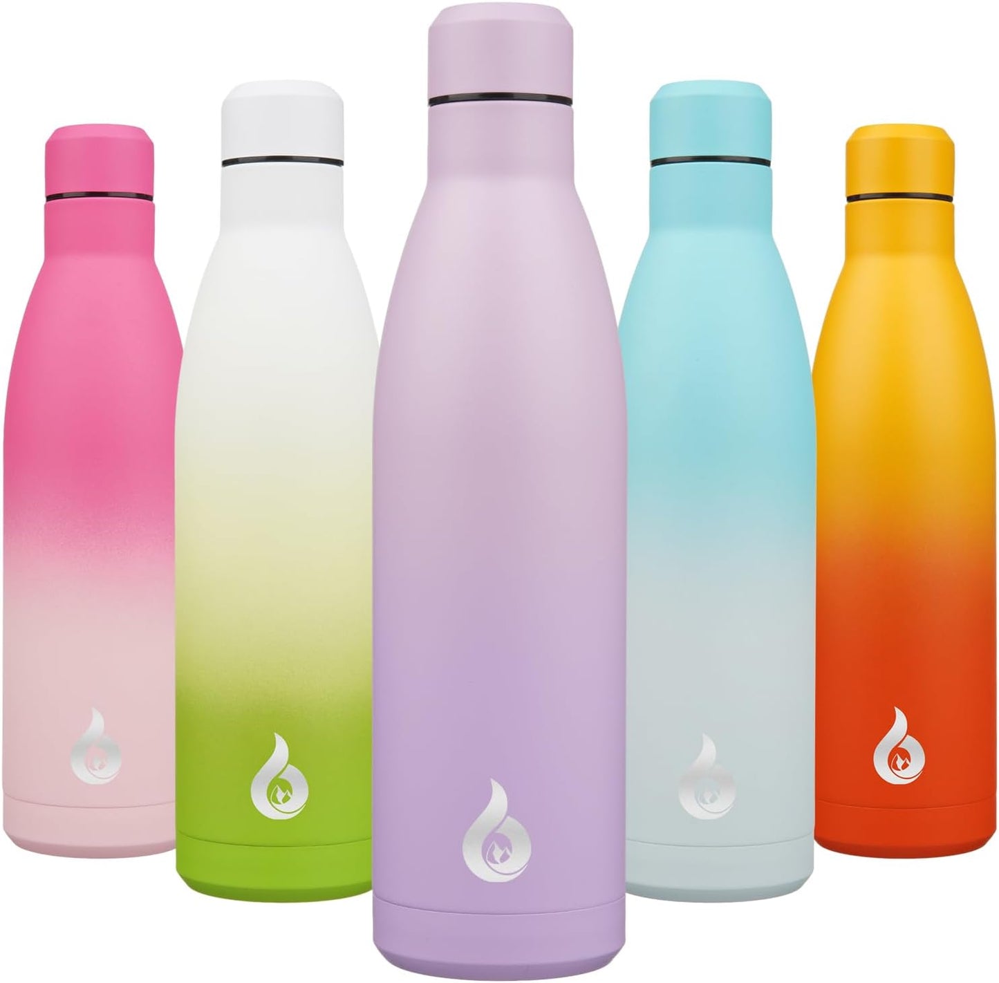 BJPKPK Insulated Water Bottle 12oz Small Stainless Steel Water Bottles Reusable Metal Thermal Keep Cold and Hot,Dreamy Purple - Colors A