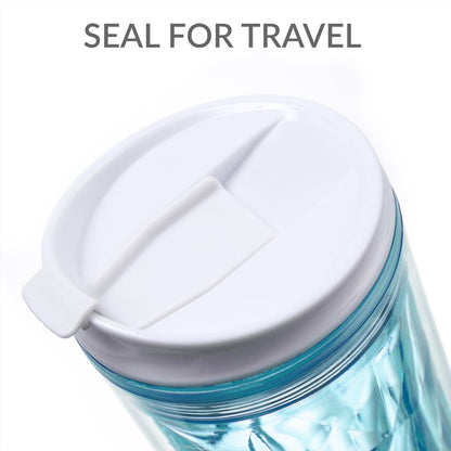 Cupture Crystal Click & Seal Shake Tumbler Cup for Hot or Cold Drinks - 22 oz (Black Diamond)