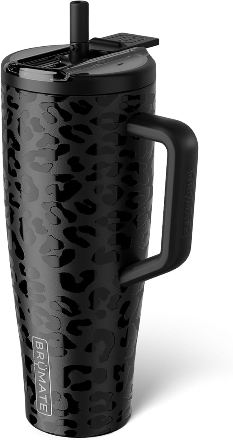 BrüMate Era Flip 30oz Tumbler with 100% Leakproof Covered Straw Lid | Hygienic Covered Straw | Insulated Stainless Steel Water Bottle with Handle | Cup Holder Friendly | BPA-Free (Sage)