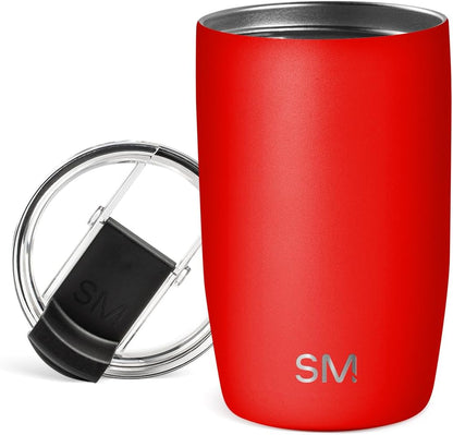 Simple Modern Voyager Tumbler with Flip Lid | Travel Coffee Mug | Insulated Stainless Steel Cold Brew Iced or Hot Coffee Cup | Gifts for Women Men Her Him | 16oz, Almond Birch